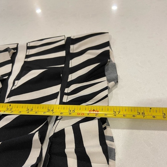 Retro Tango Mango Black And White Flapper Frill Dress Size XL - Picture 8 of 9